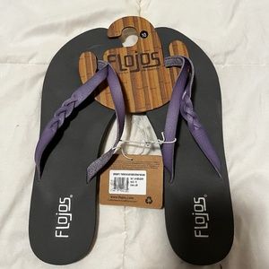 NWT Flojos Serenity braided lavender/ purple- RARE! Flip flops Woman’s size 10